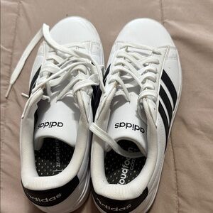 Adidas Classic White and Black Shoes